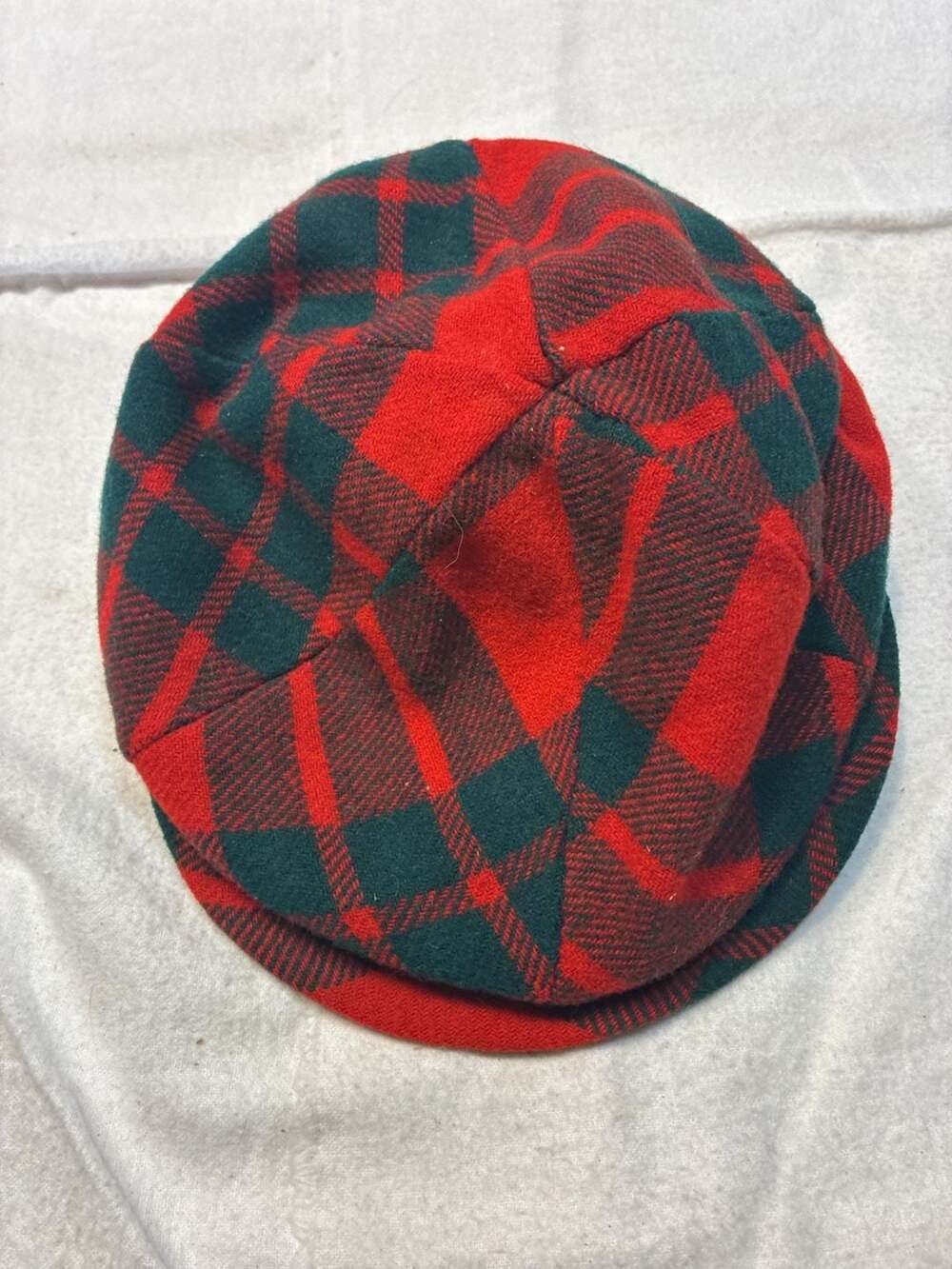 Vintage Madcaps New York Paris Plaid Wool Beret Hat